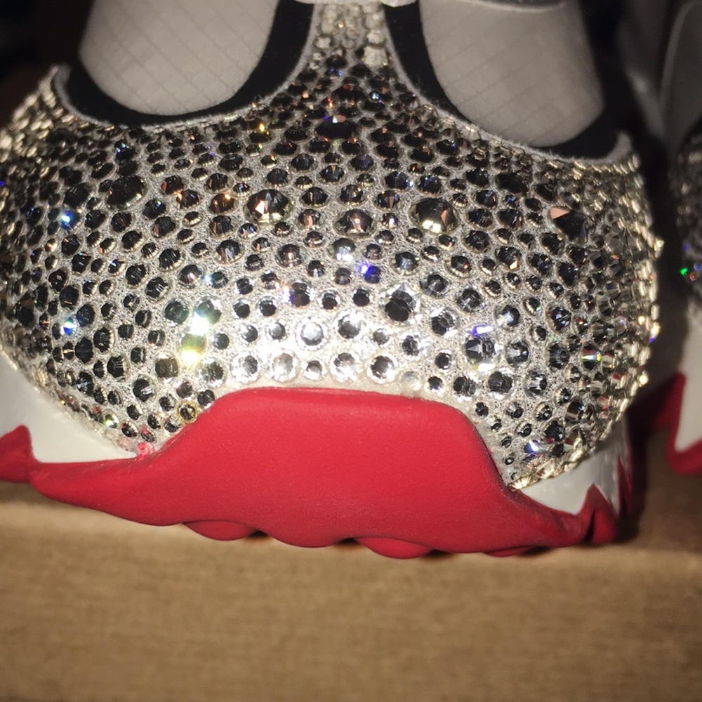 BNIB Christian Louboutin Sharkina Strass Spike Sneakers - Picture 6 of 15